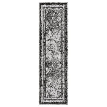 Obsidian Frame OBS36 Light Grey/Black/Mid Grey/Silver/Off White Runner-Desire Rugs-Rug Love - The Most Loved Rug Store